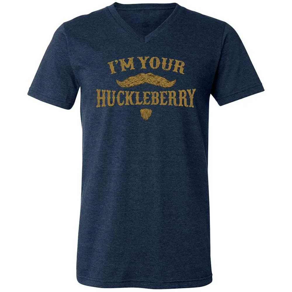 Unisex V-Neck T-Shirt - DXVD3GU1 - Heather Navy - 3