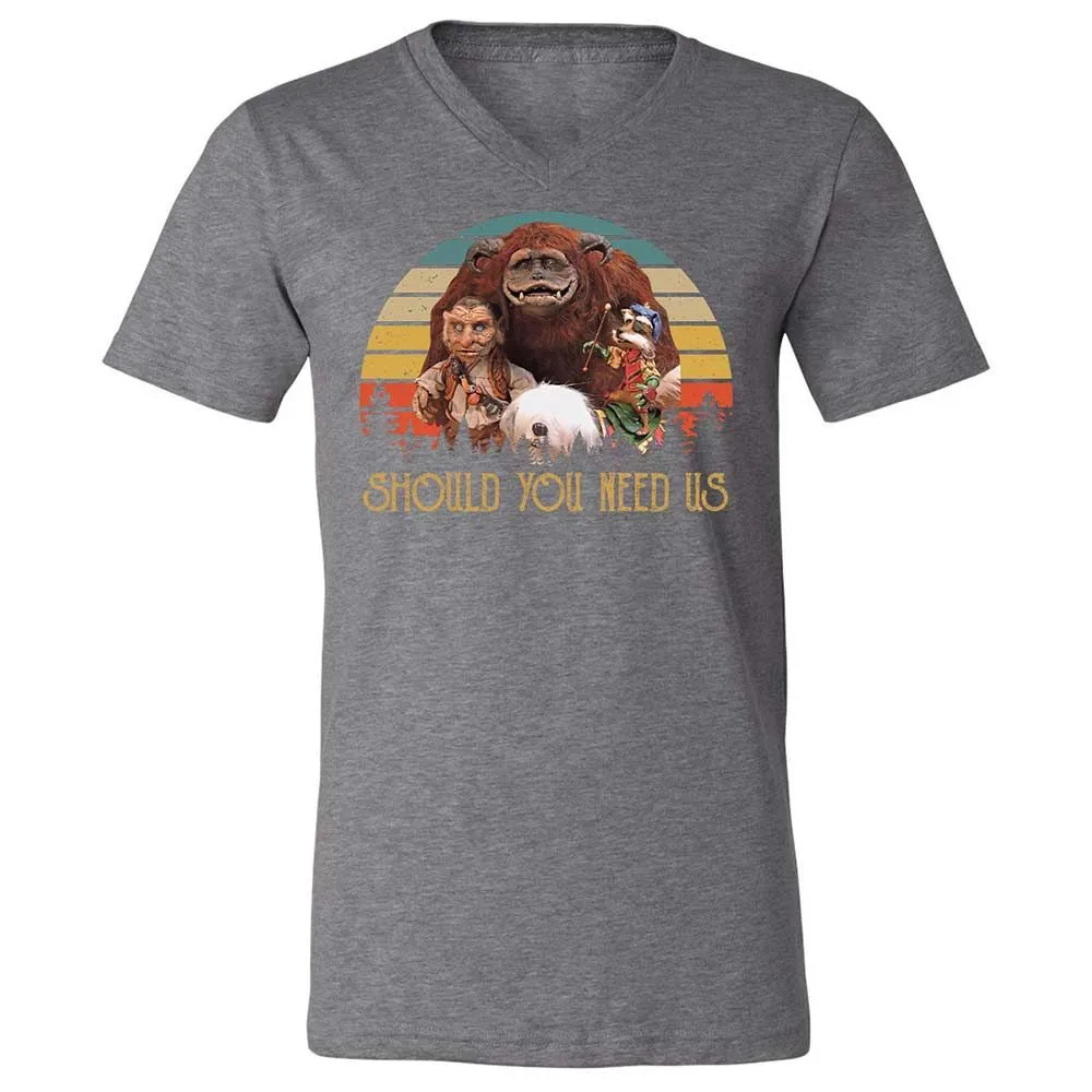 Unisex V-Neck T-Shirt - VUWUT3XR - Deep Heather - 14