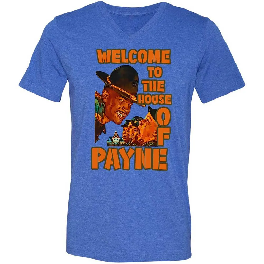 Unisex V-Neck T-Shirt - LNMYTHTS - Heather True Royal - 5