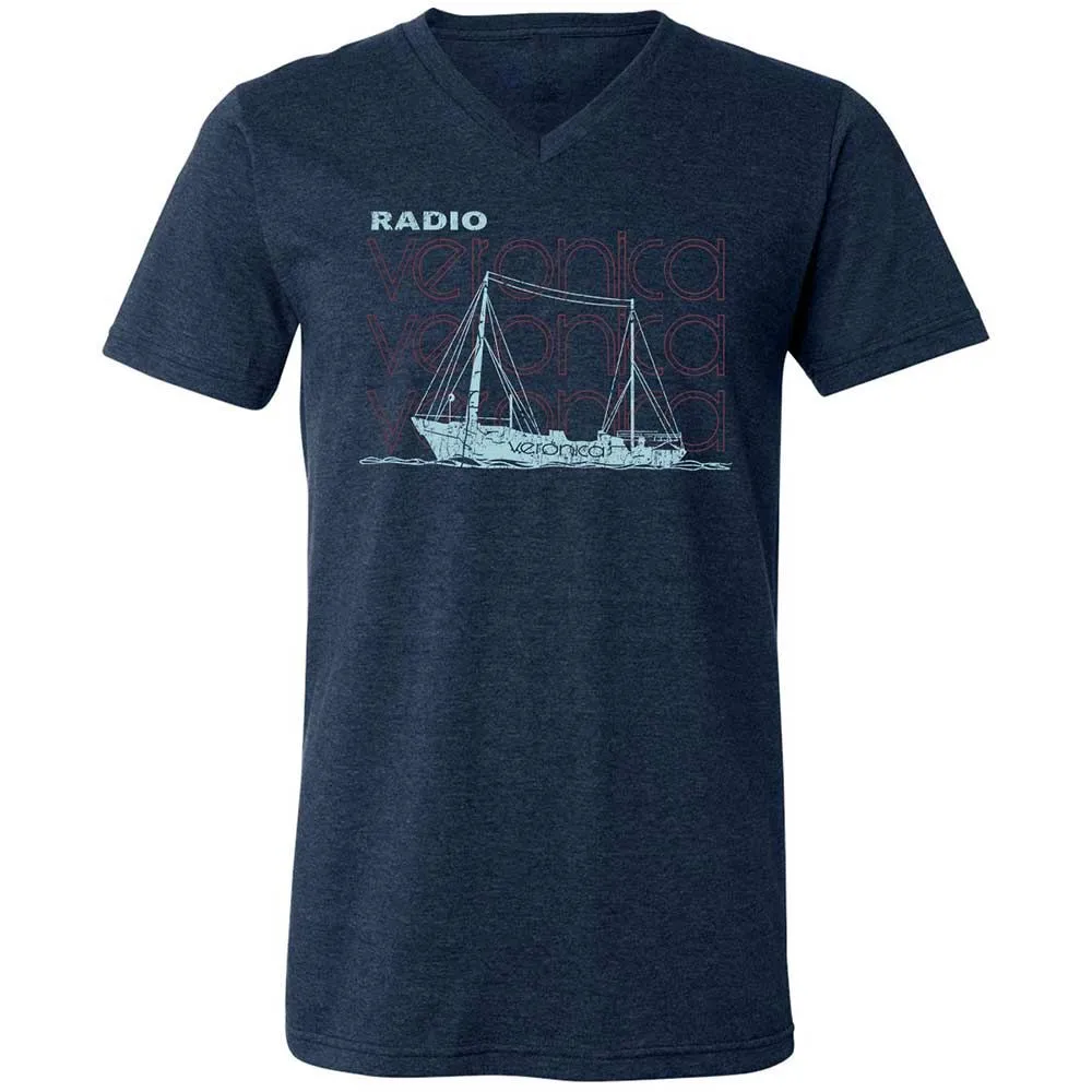 Unisex V-Neck T-Shirt - U833E2CL - Heather Navy - 3