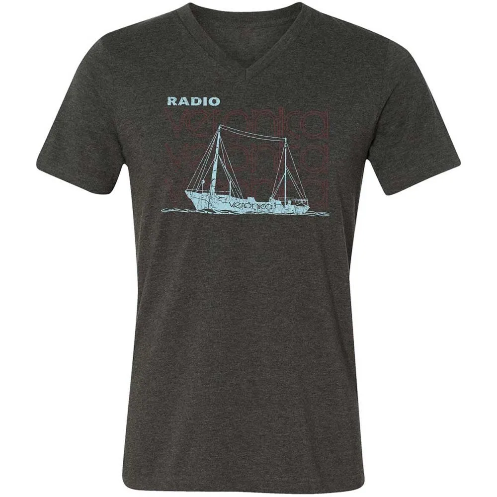 Unisex V-Neck T-Shirt - U833E2CL - Dark Grey Heather - 9