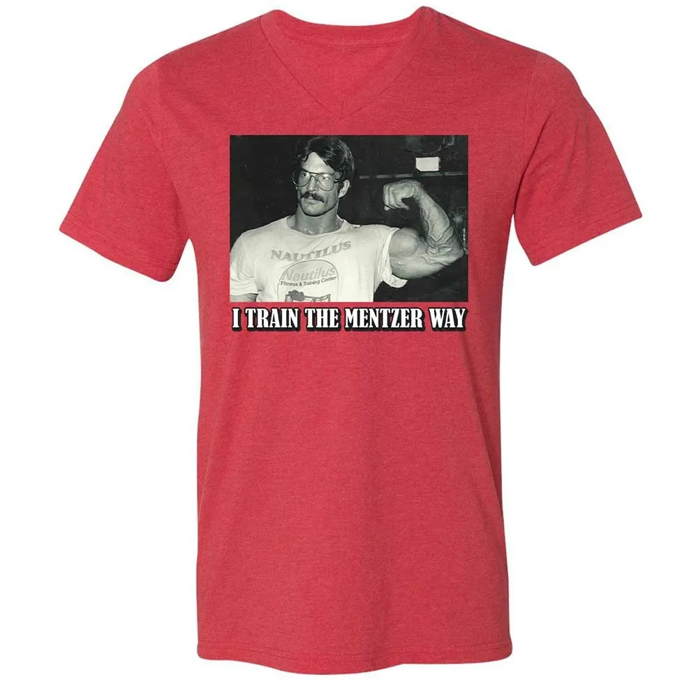 Unisex V-Neck T-Shirt - U28ZYD3U - Heather Red - 7
