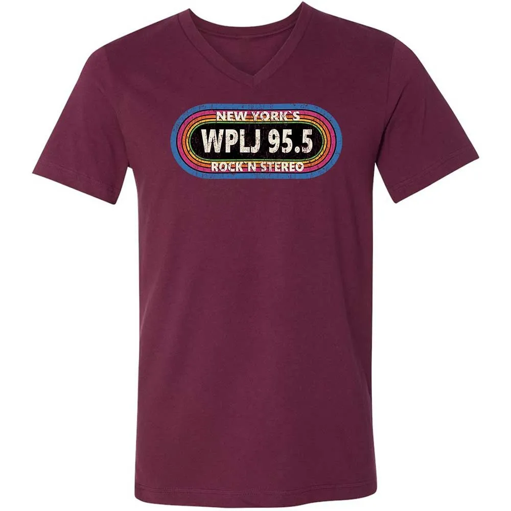 Unisex V-Neck T-Shirt - XNZBBGN7 - Maroon - 8