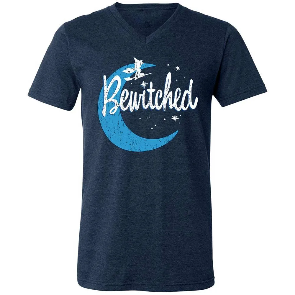 Unisex V-Neck T-Shirt - QC2T2J8J - Heather Navy - 3