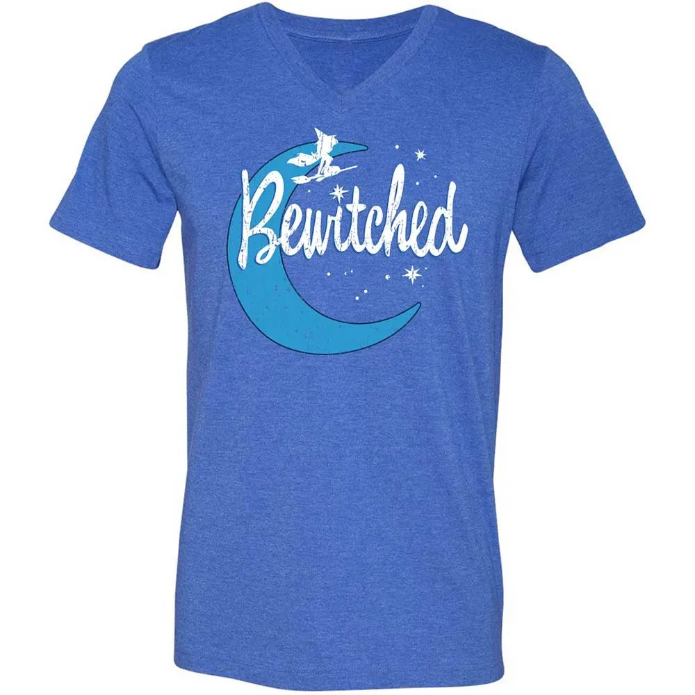 Unisex V-Neck T-Shirt - QC2T2J8J - Heather True Royal - 5