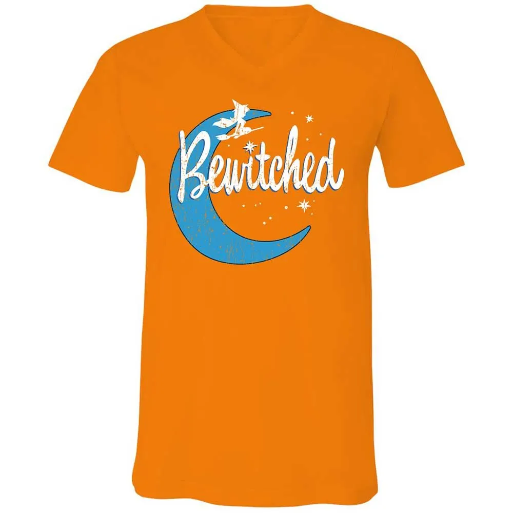 Unisex V-Neck T-Shirt - QC2T2J8J - Orange - 12