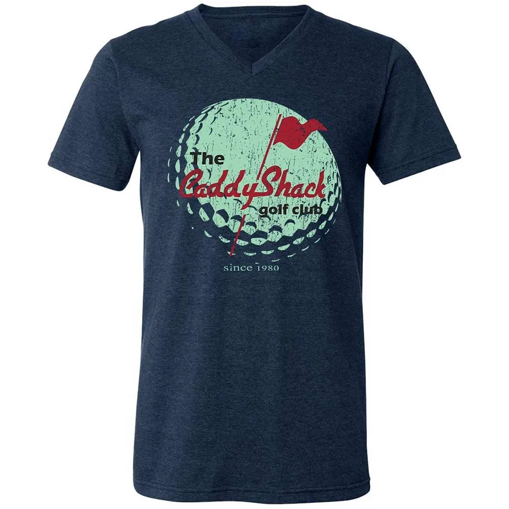 Unisex V-Neck T-Shirt - 4C7SKN67 - Heather Navy - 3
