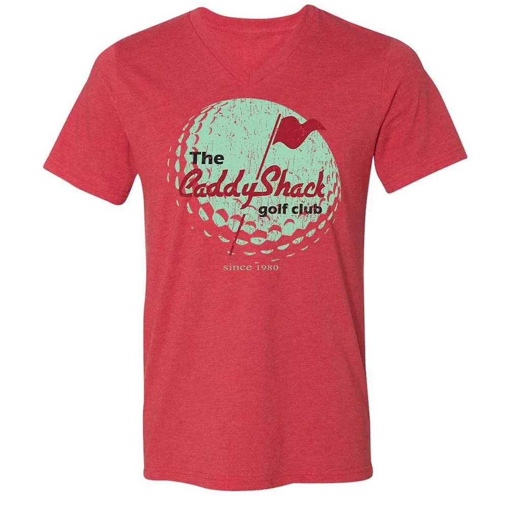 Unisex V-Neck T-Shirt - 4C7SKN67 - Heather Red - 7