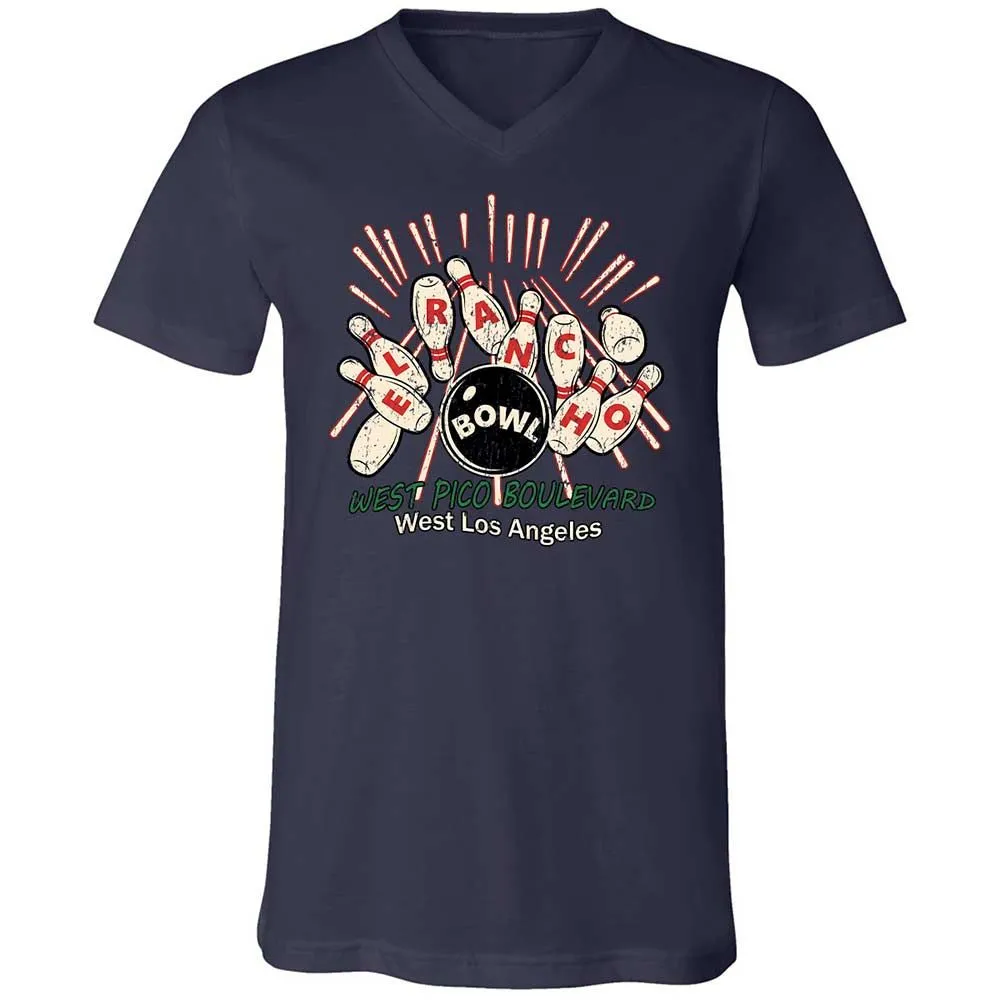 Unisex V-Neck T-Shirt - C5VAMVBX - Navy - 2