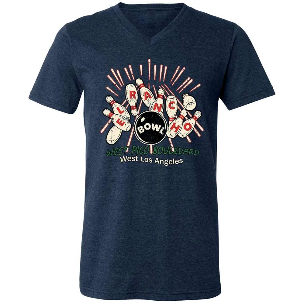 Unisex V-Neck T-Shirt - C5VAMVBX - Heather Navy - 3