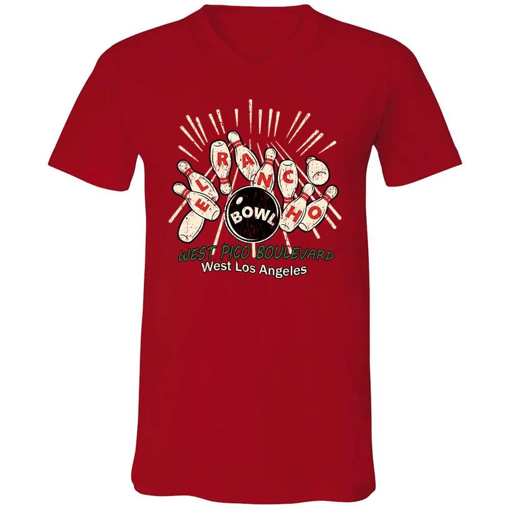 Unisex V-Neck T-Shirt - C5VAMVBX - Red - 6