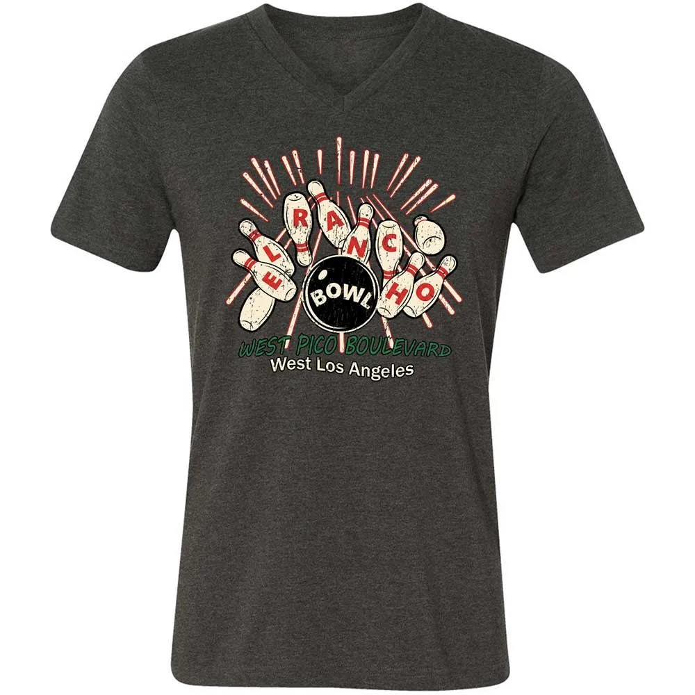 Unisex V-Neck T-Shirt - C5VAMVBX - Dark Grey Heather - 9