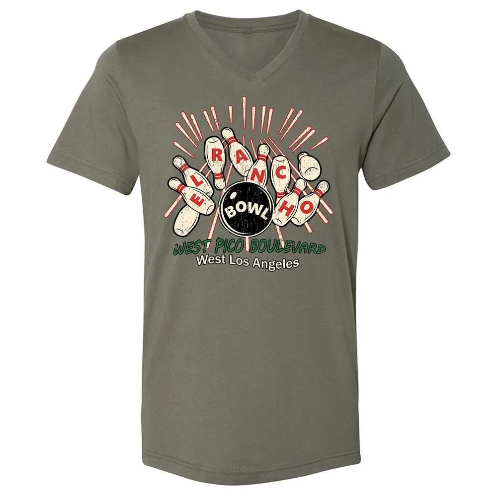 Unisex V-Neck T-Shirt - C5VAMVBX - Military Green - 11
