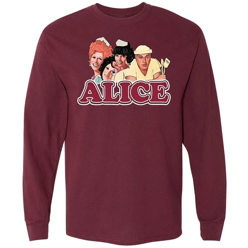 Long Sleeve T-Shirt - 7D5FVNQW - Maroon - 6