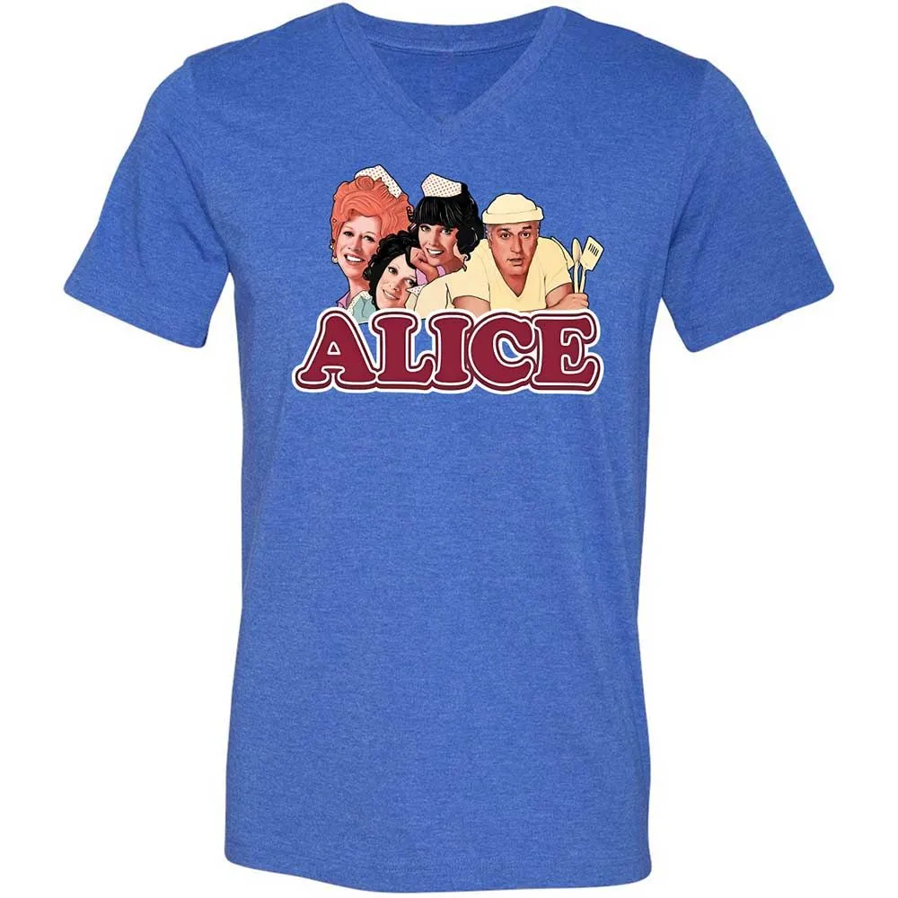 Unisex V-Neck T-Shirt - 3WGYFJZS - Heather True Royal - 5
