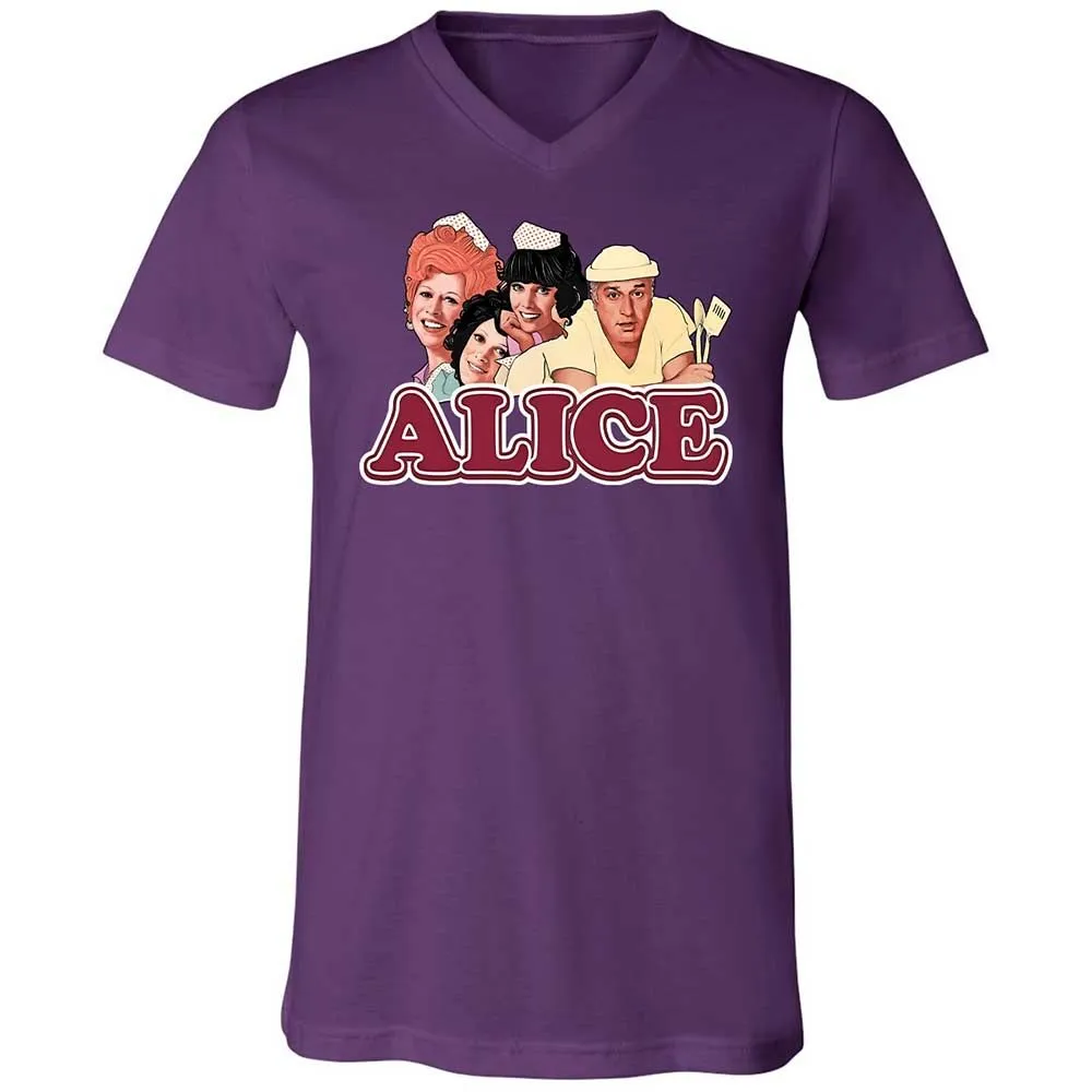 Unisex V-Neck T-Shirt - 3WGYFJZS - Team Purple - 10
