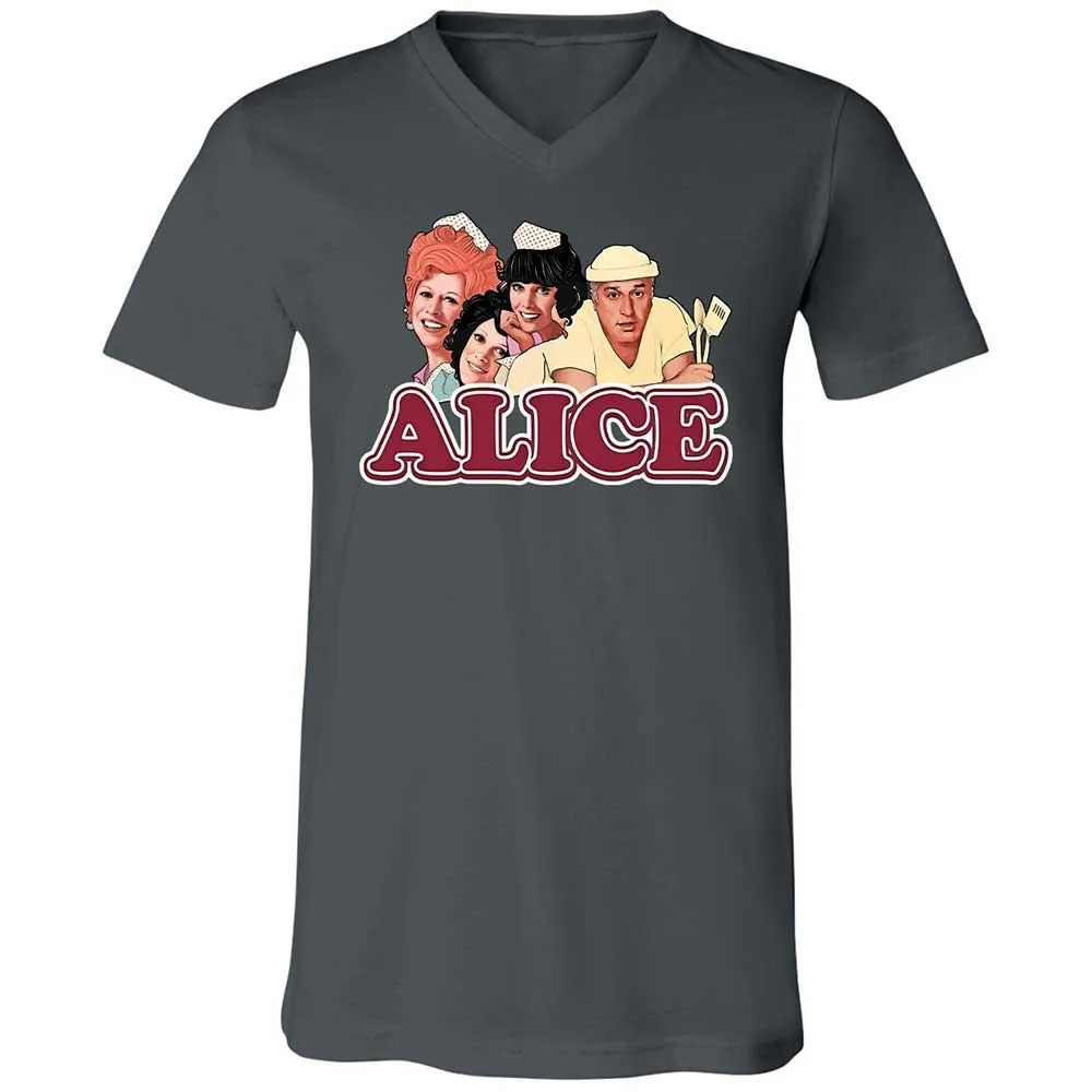 Unisex V-Neck T-Shirt - 3WGYFJZS - Asphalt - 13