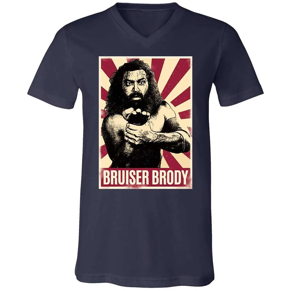 Unisex V-Neck T-Shirt - EMWXBR79 - Navy - 2