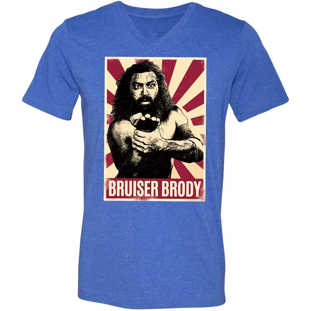 Unisex V-Neck T-Shirt - EMWXBR79 - Heather True Royal - 5