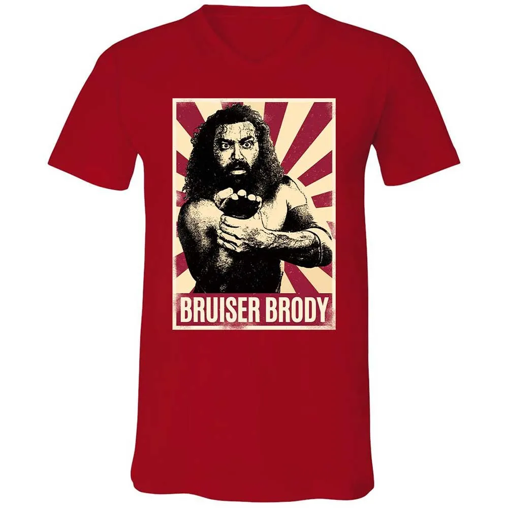 Unisex V-Neck T-Shirt - EMWXBR79 - Red - 6