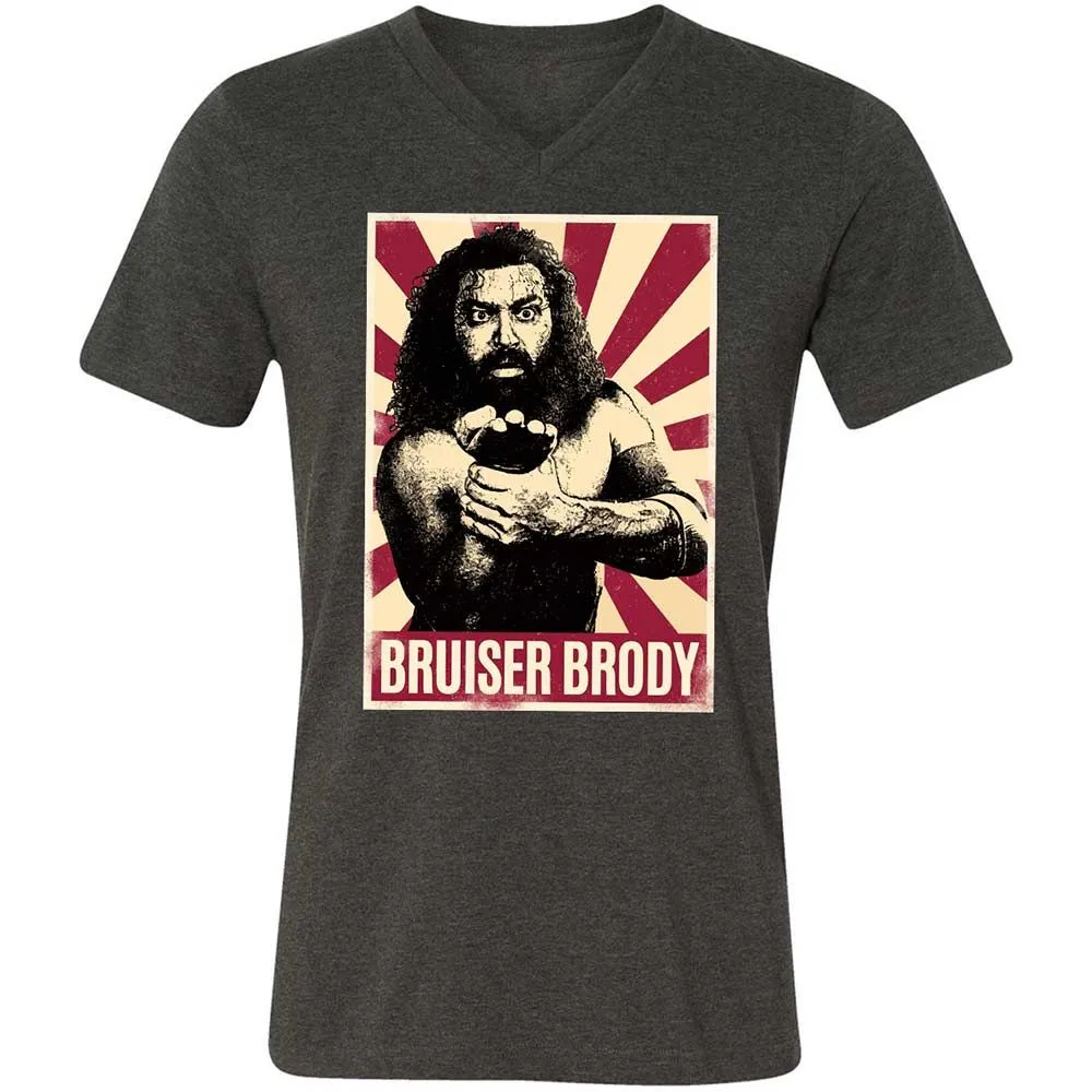 Unisex V-Neck T-Shirt - EMWXBR79 - Dark Grey Heather - 9