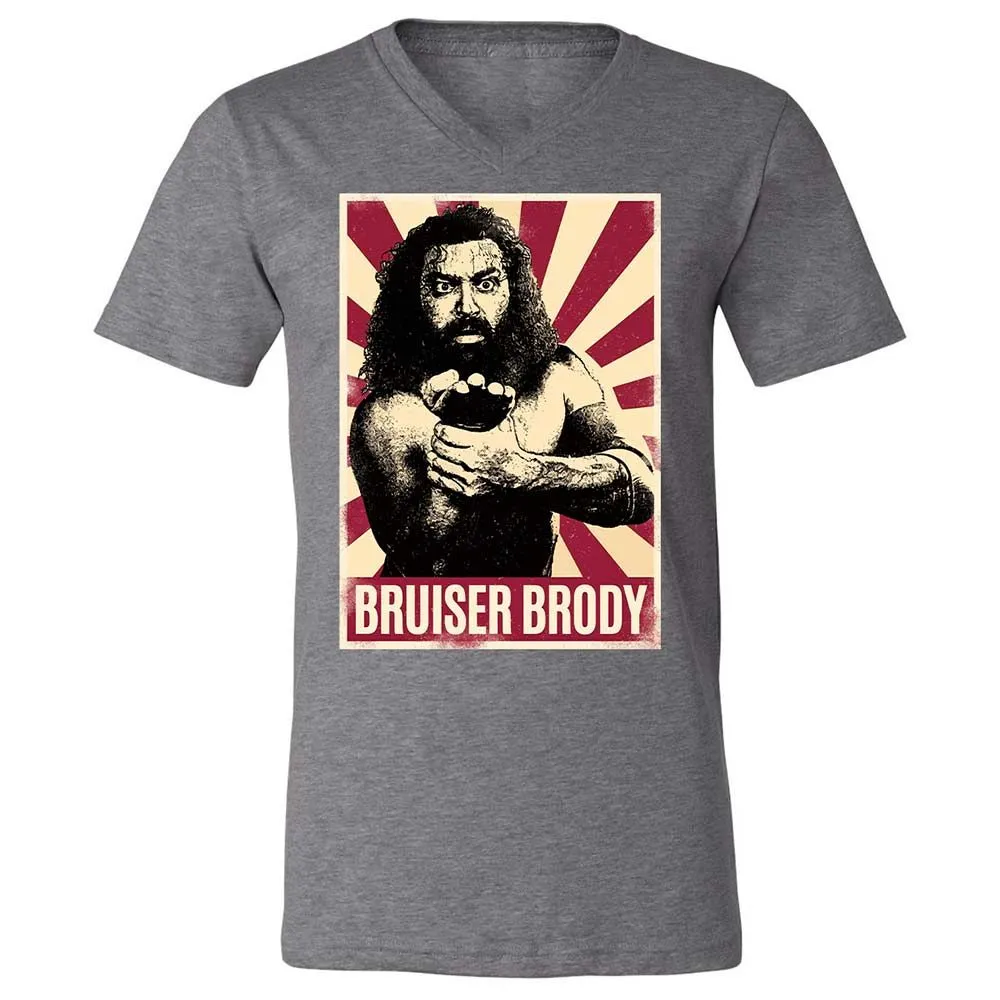Unisex V-Neck T-Shirt - EMWXBR79 - Deep Heather - 14