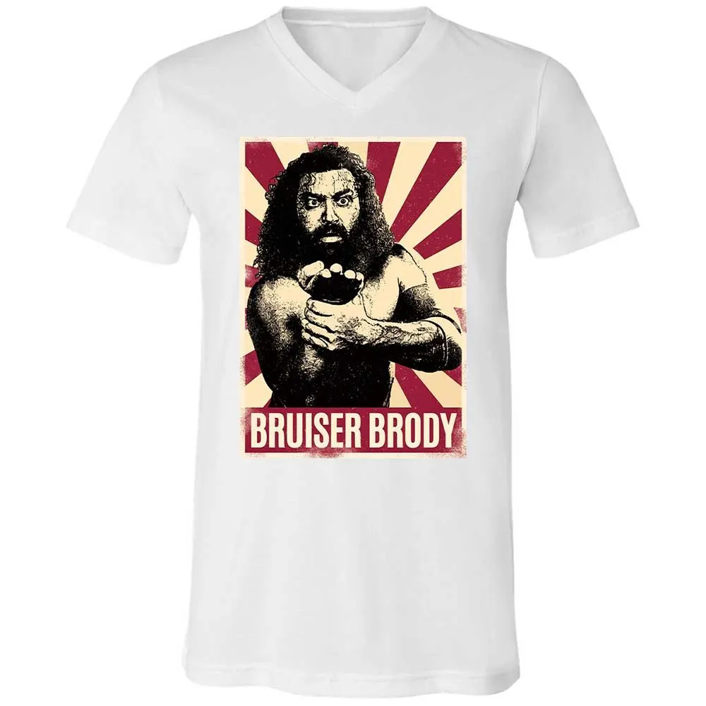 Unisex V-Neck T-Shirt - EMWXBR79 - White - 16