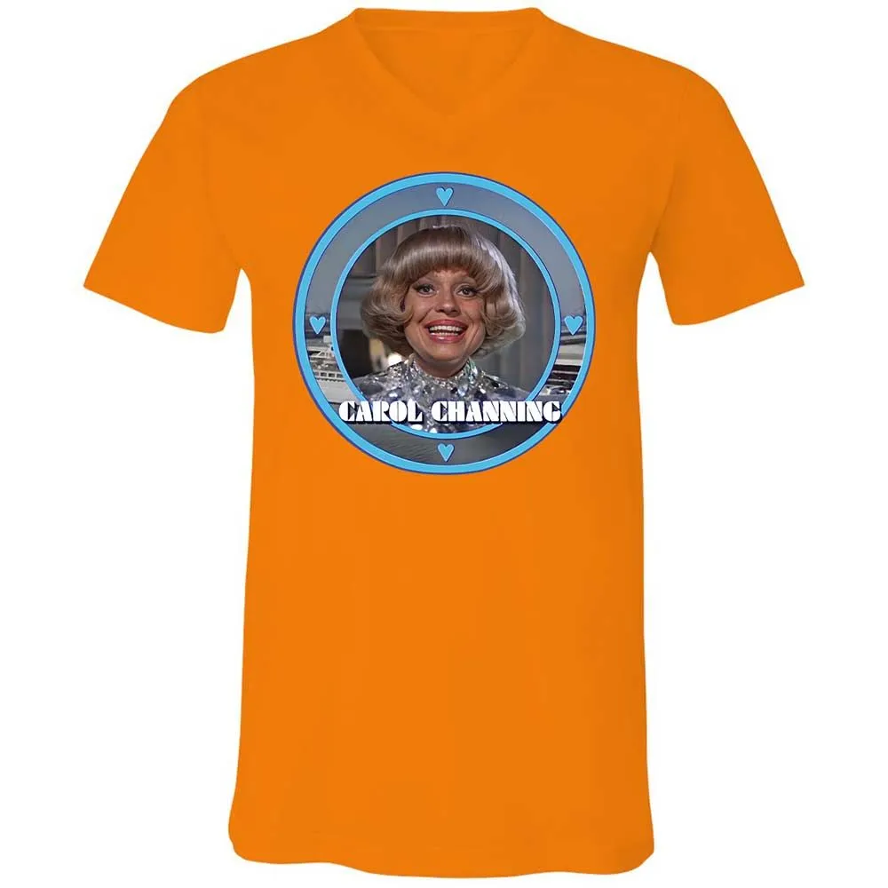 Unisex V-Neck T-Shirt - 54AK2ZTY - Orange - 12