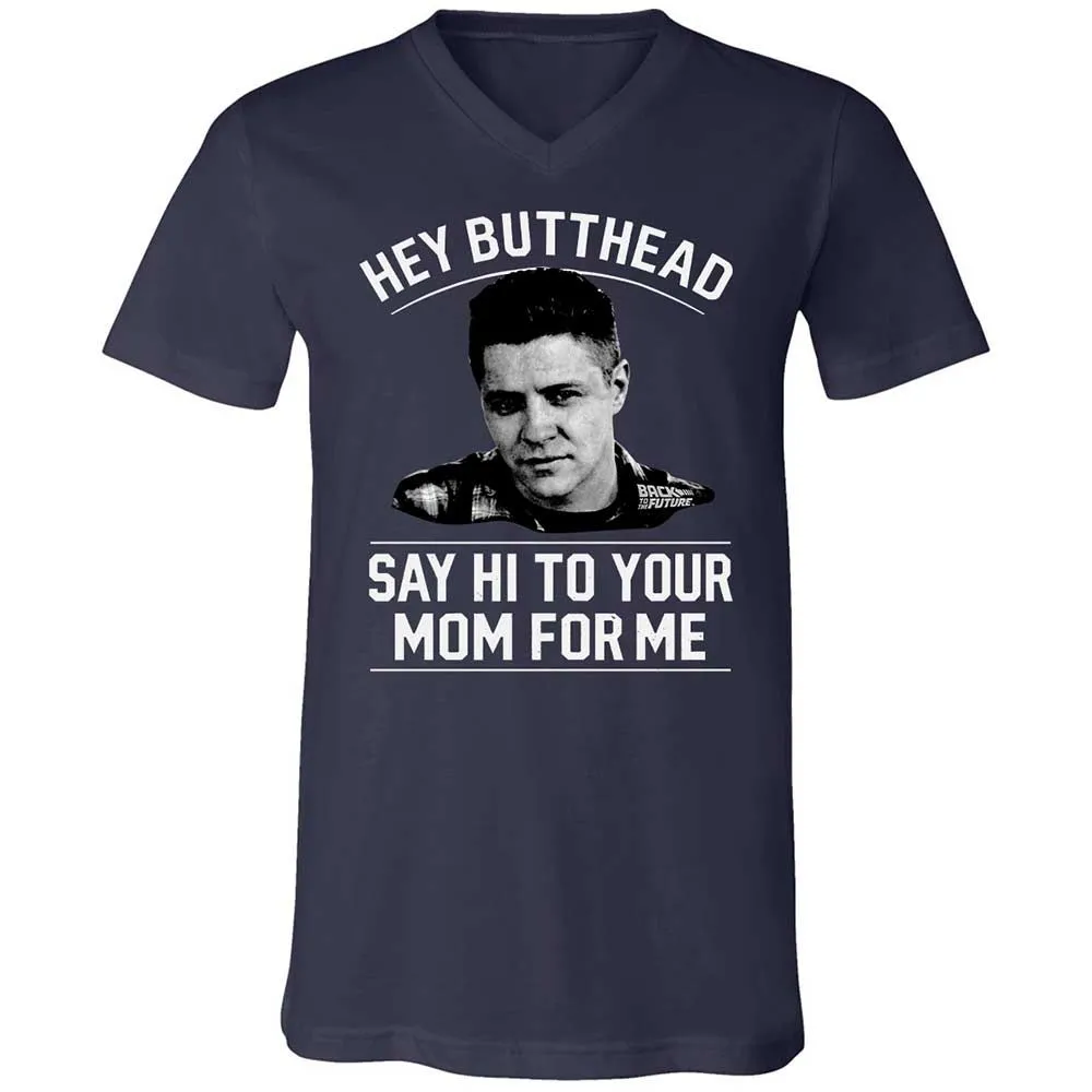 Unisex V-Neck T-Shirt - TBENHKFH - Navy - 2