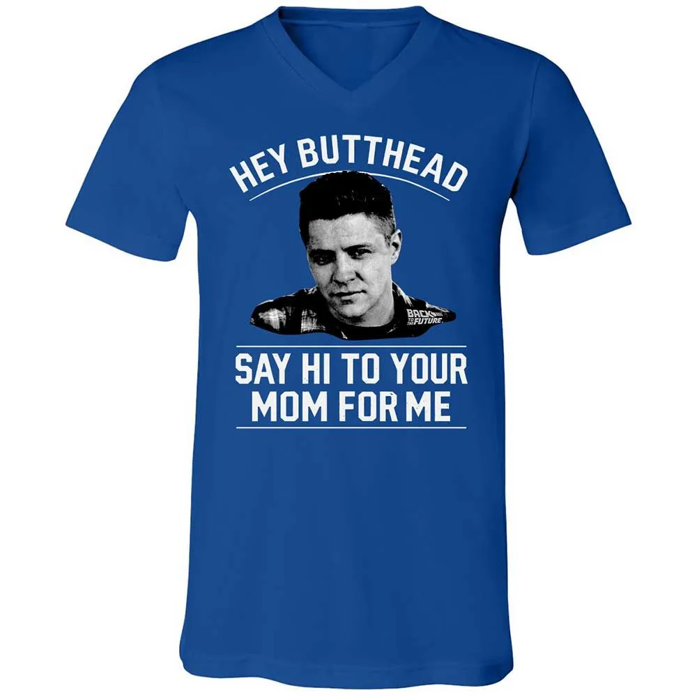 Unisex V-Neck T-Shirt - TBENHKFH - True Royal - 4