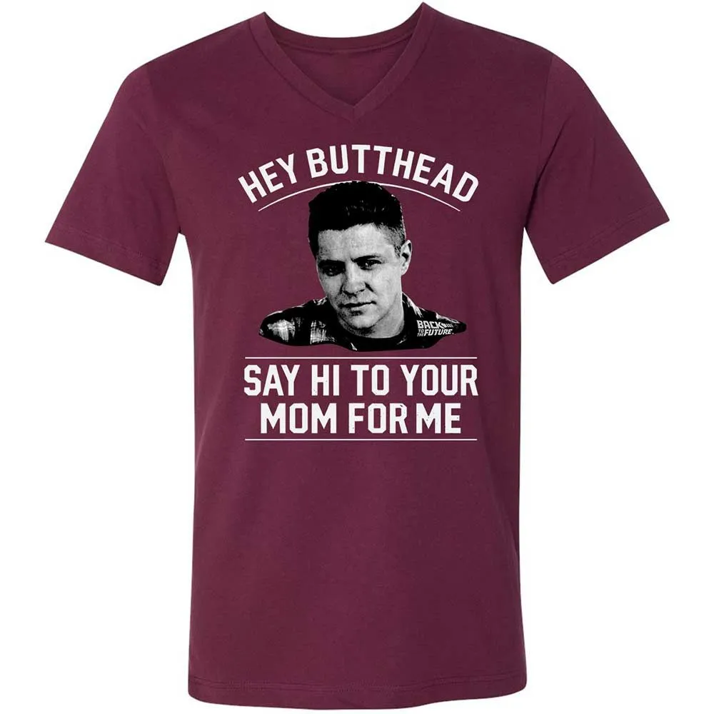 Unisex V-Neck T-Shirt - TBENHKFH - Maroon - 8