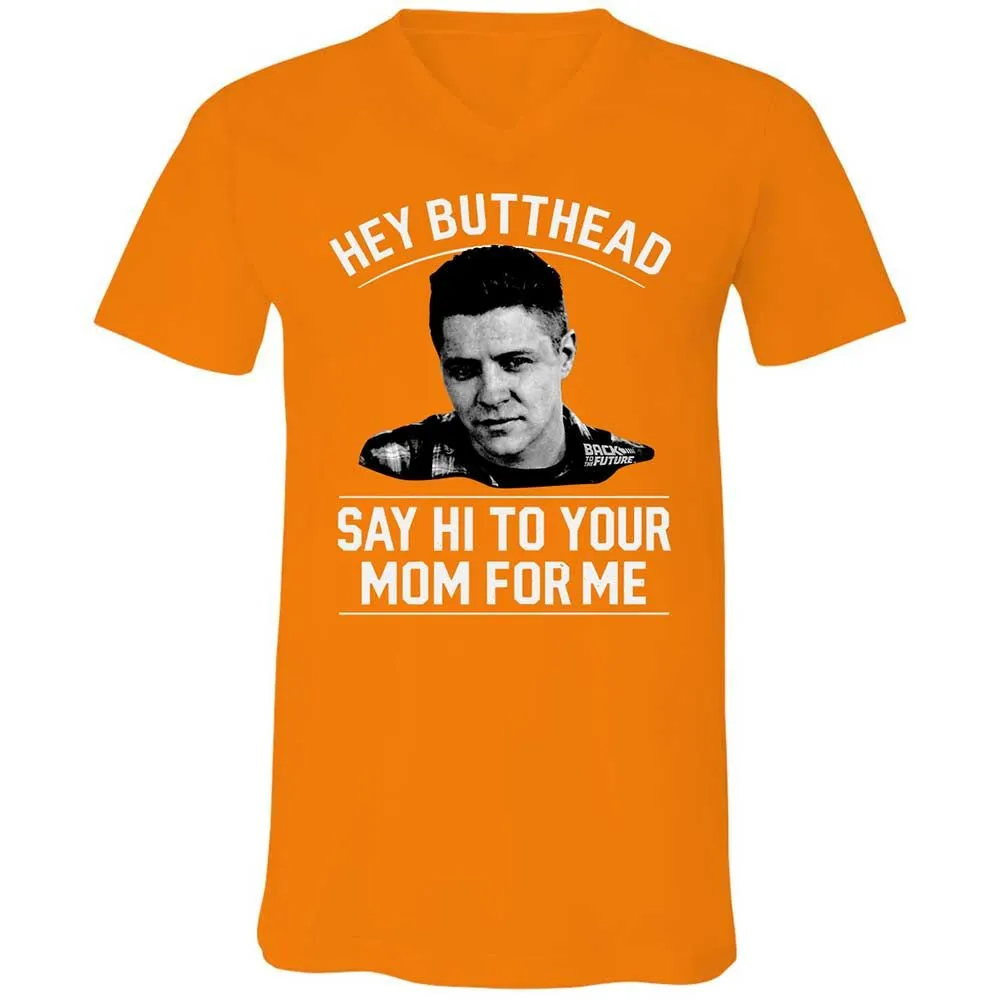 Unisex V-Neck T-Shirt - TBENHKFH - Orange - 12