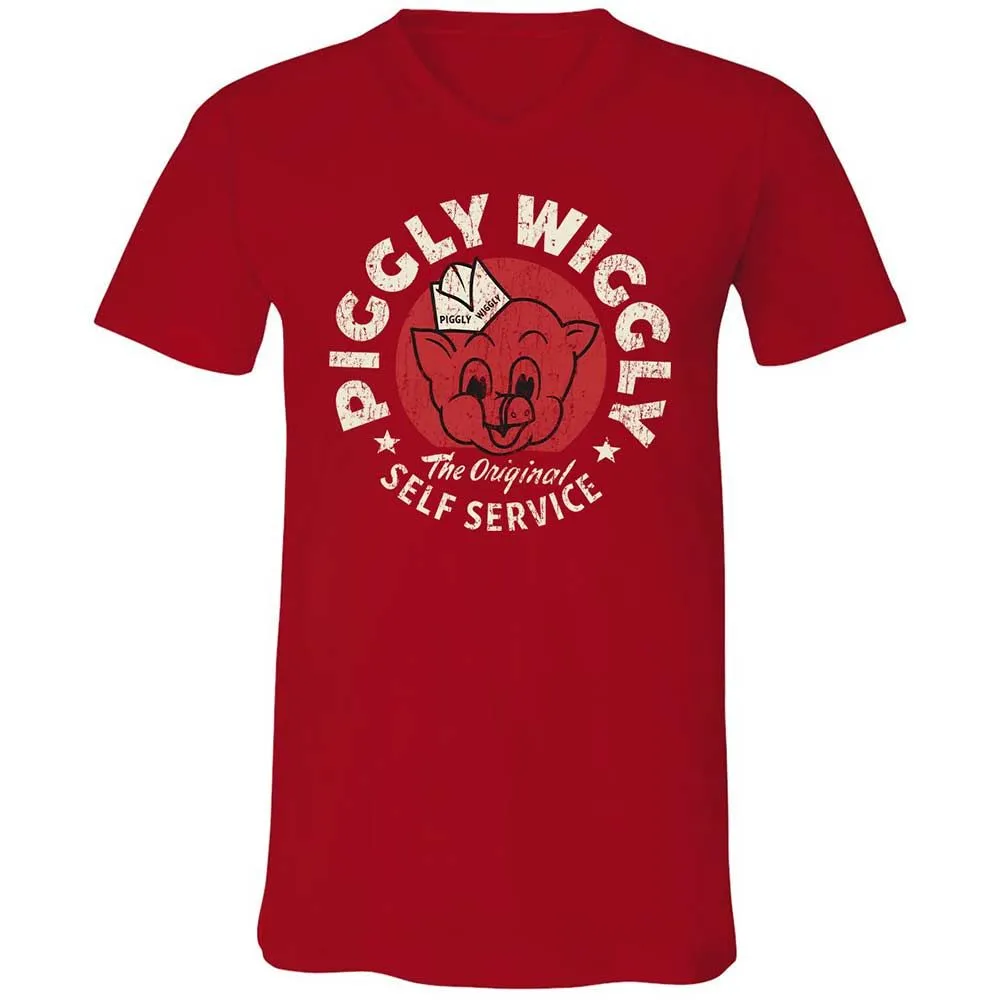 Unisex V-Neck T-Shirt - 3VZJF3VL - Red - 6