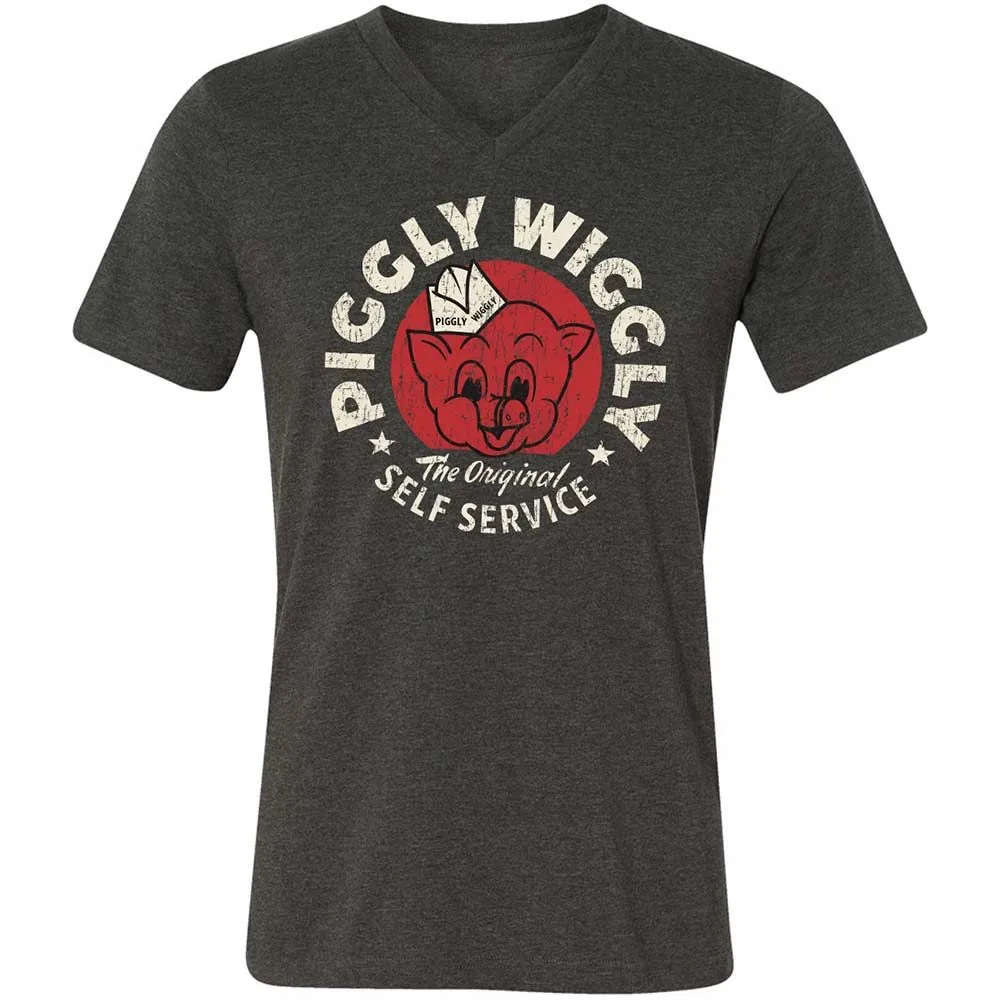 Unisex V-Neck T-Shirt - 3VZJF3VL - Dark Grey Heather - 9