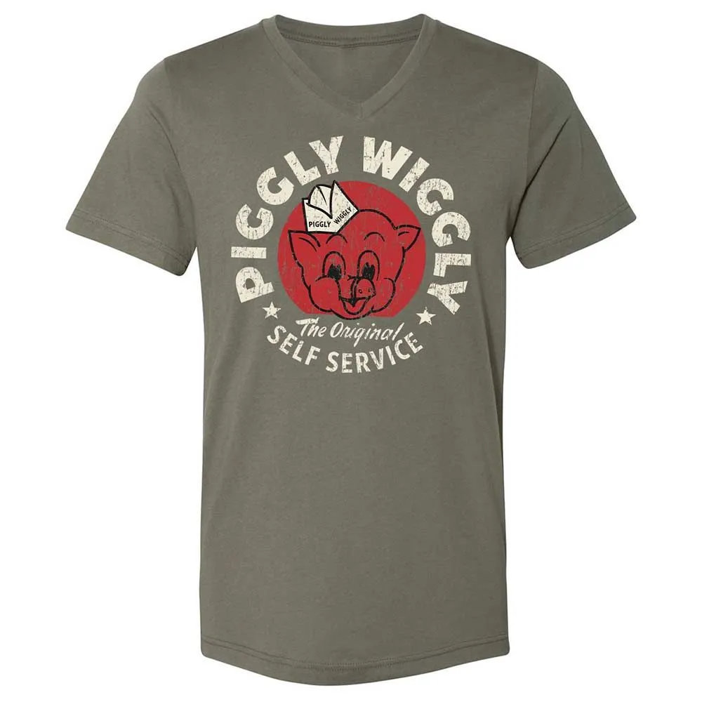 Unisex V-Neck T-Shirt - 3VZJF3VL - Military Green - 11