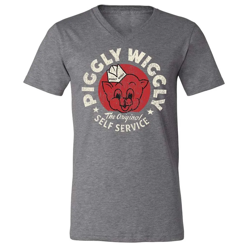 Unisex V-Neck T-Shirt - 3VZJF3VL - Deep Heather - 14