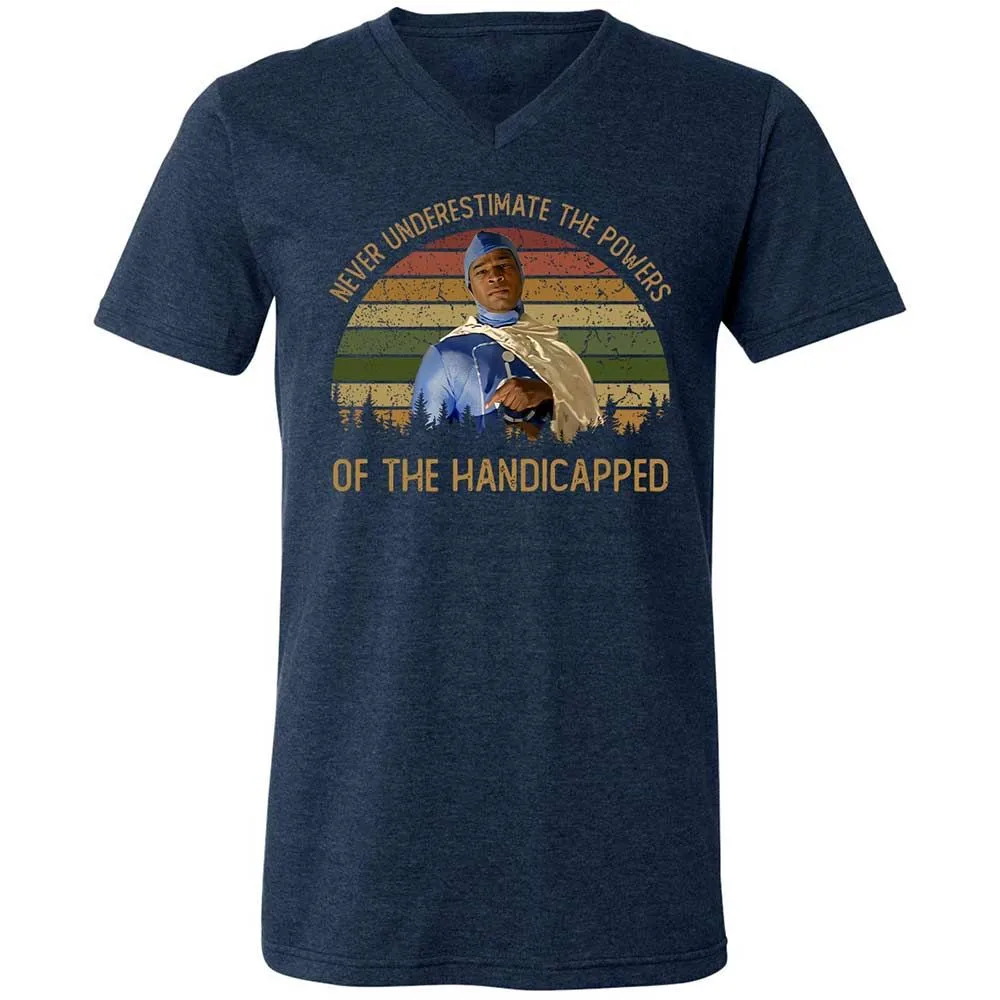 Unisex V-Neck T-Shirt - P6SGKR2P - Heather Navy - 3