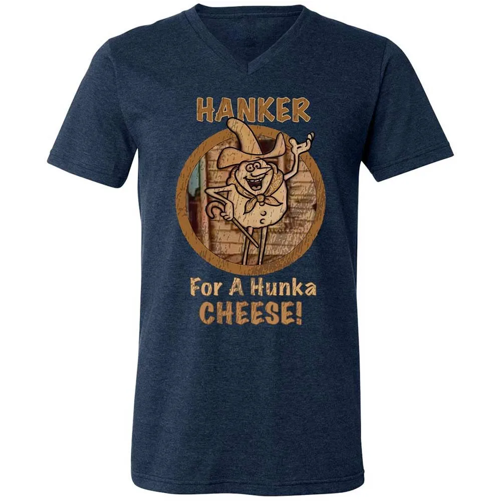 Unisex V-Neck T-Shirt - U89WFCNJ - Heather Navy - 3