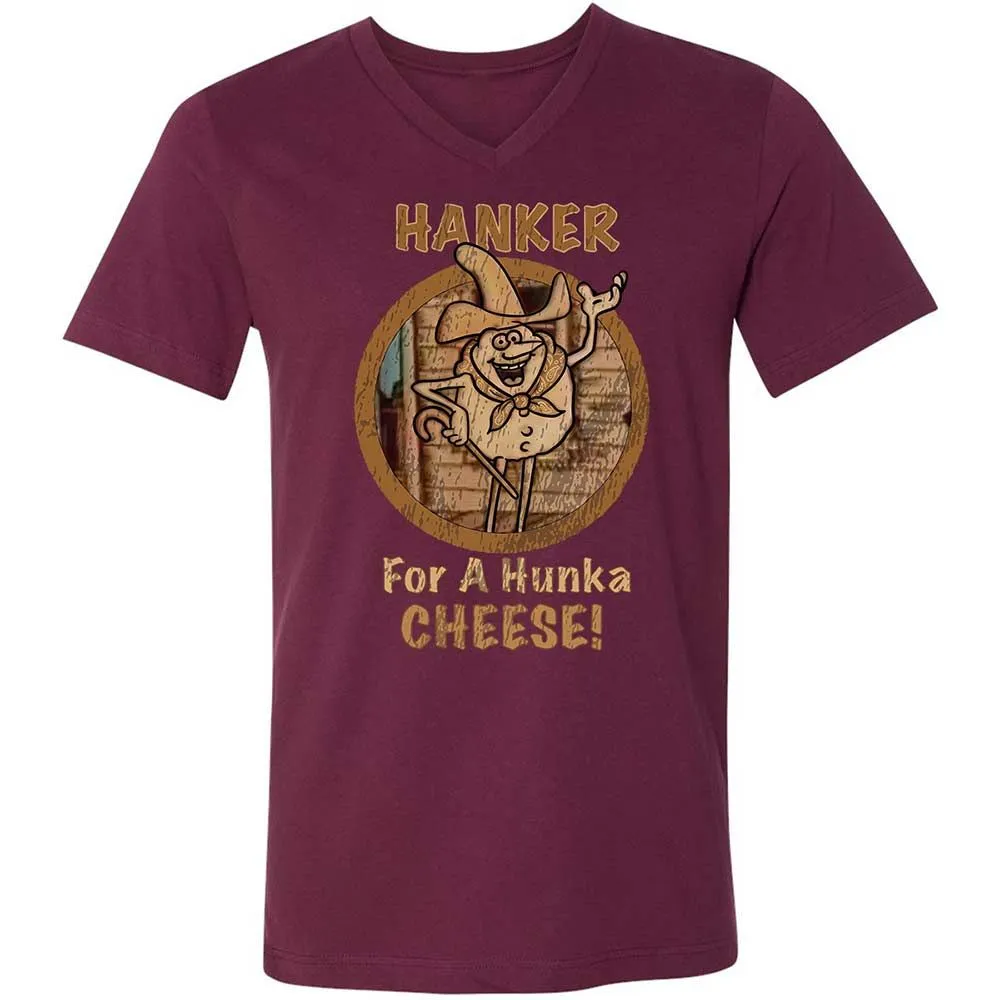 Unisex V-Neck T-Shirt - U89WFCNJ - Maroon - 8