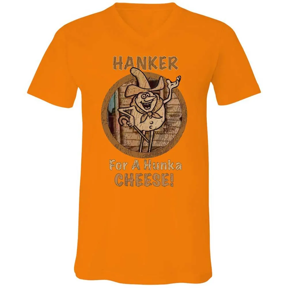 Unisex V-Neck T-Shirt - U89WFCNJ - Orange - 12