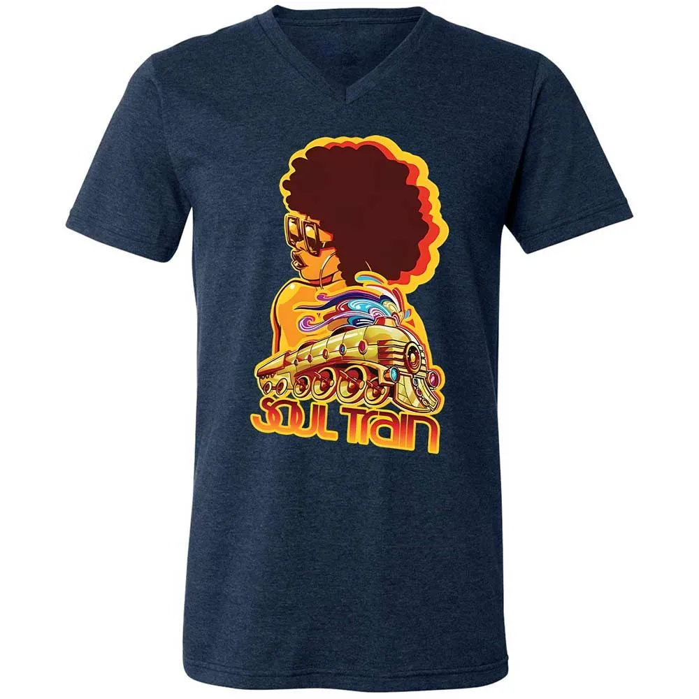 Unisex V-Neck T-Shirt - 6MHRA2ZP - Heather Navy - 3