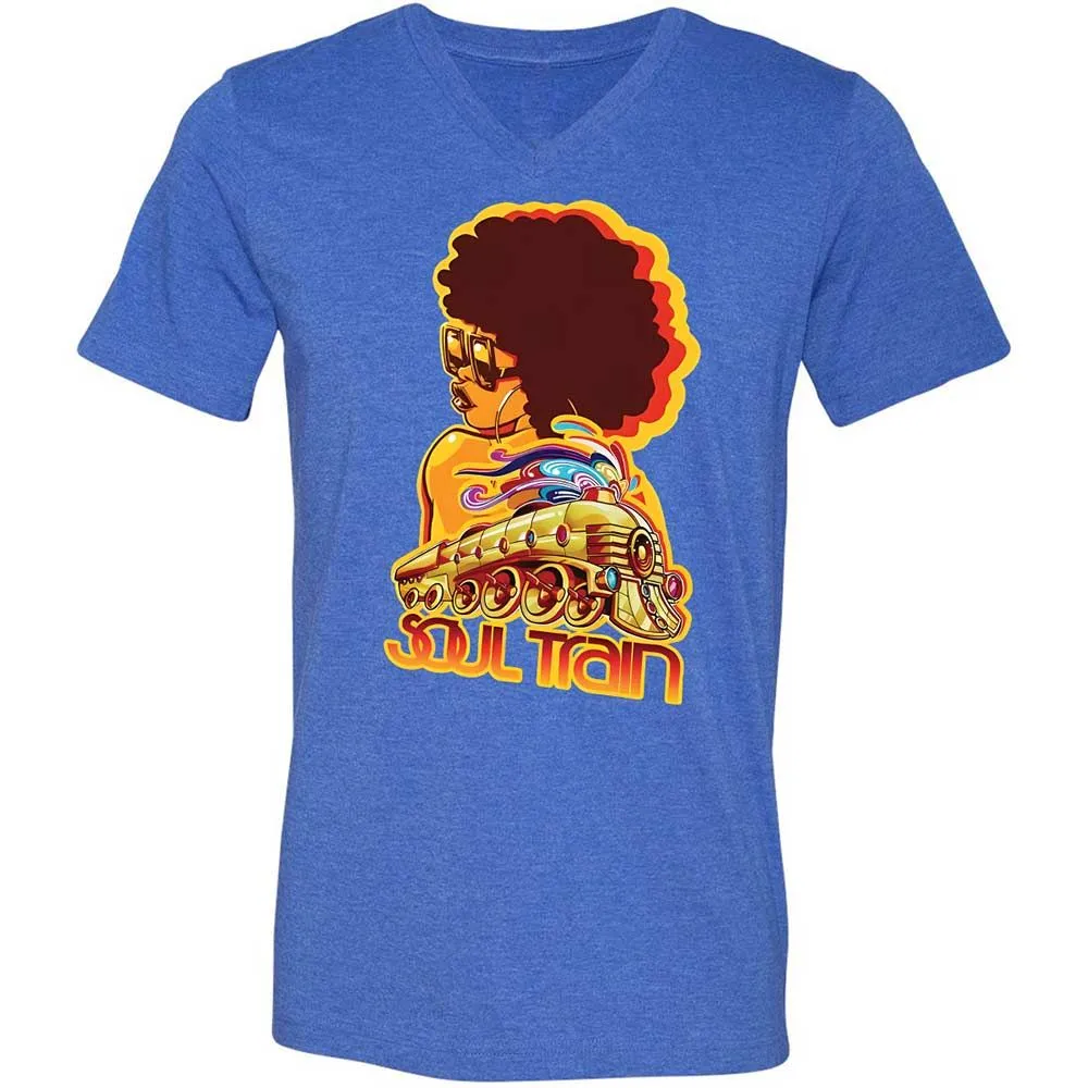 Unisex V-Neck T-Shirt - 6MHRA2ZP - Heather True Royal - 5