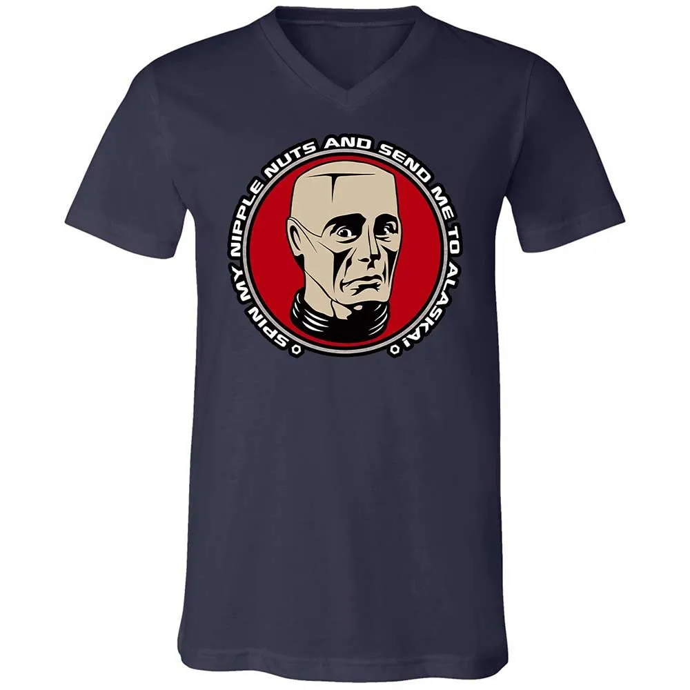 Unisex V-Neck T-Shirt - 3YL6Y5FR - Navy - 2