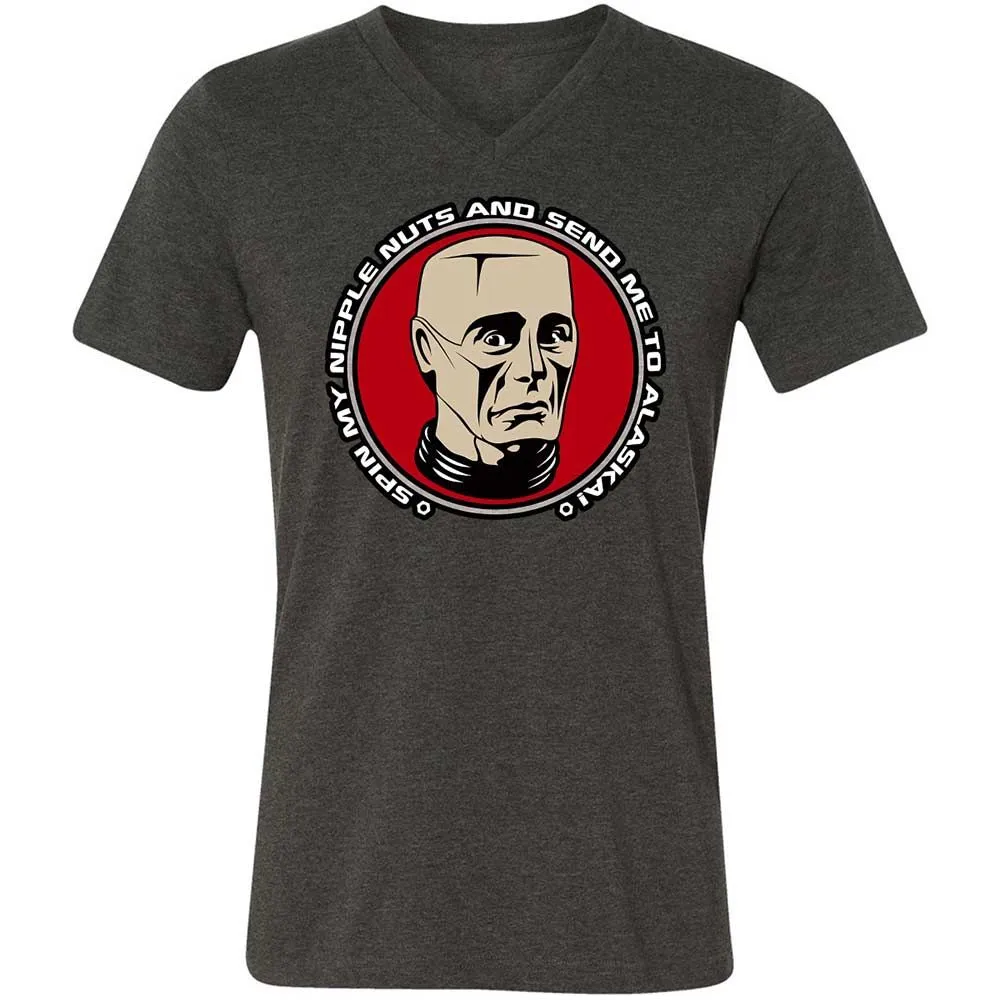 Unisex V-Neck T-Shirt - 3YL6Y5FR - Dark Grey Heather - 9