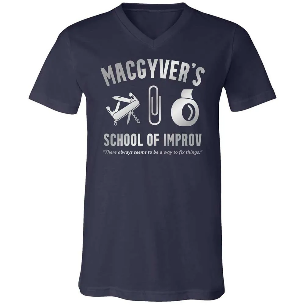 Unisex V-Neck T-Shirt - 9FSAMHCT - Navy - 2