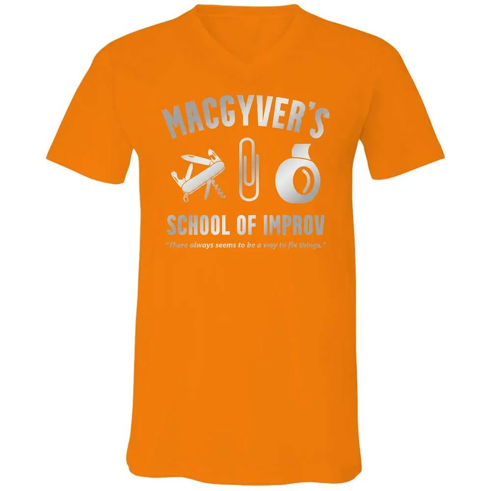 Unisex V-Neck T-Shirt - 9FSAMHCT - Orange - 12