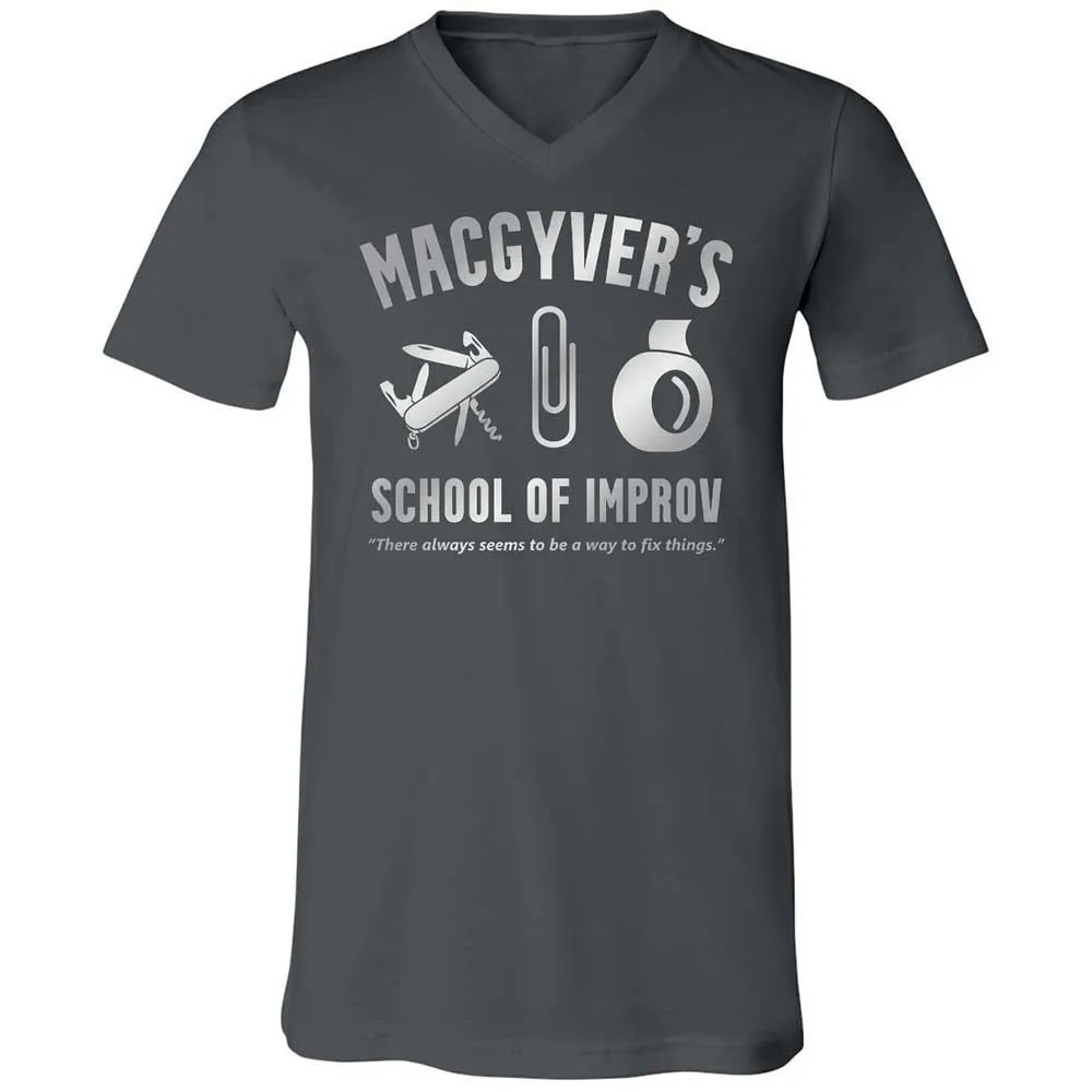 Unisex V-Neck T-Shirt - 9FSAMHCT - Asphalt - 13