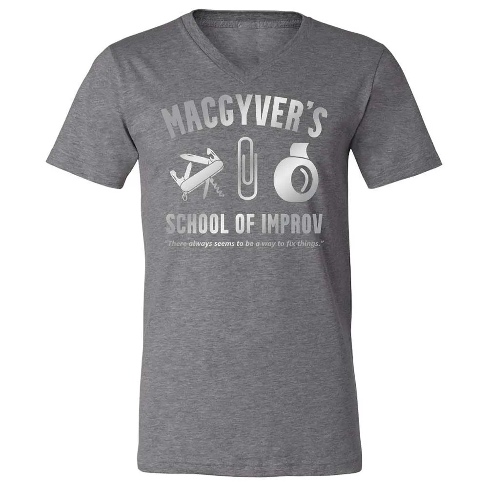 Unisex V-Neck T-Shirt - 9FSAMHCT - Deep Heather - 14