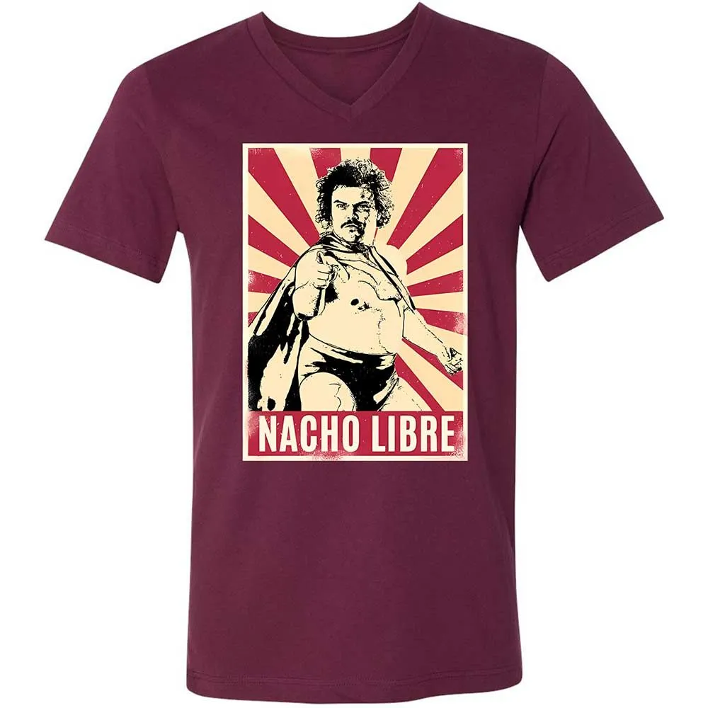 Unisex V-Neck T-Shirt - P43UUPMY - Maroon - 8
