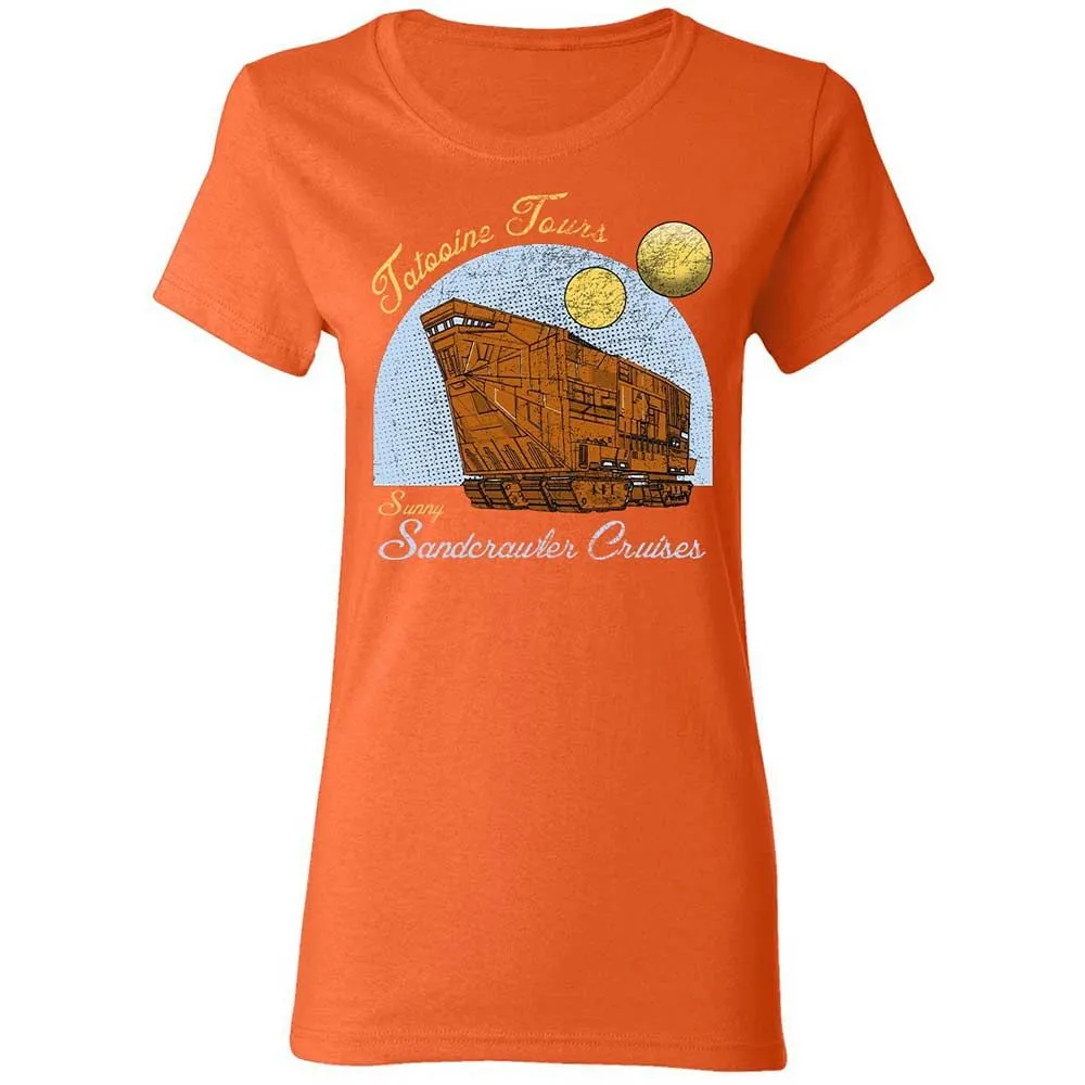 Women's T-Shirt - B8P81X5G - Orange - 12